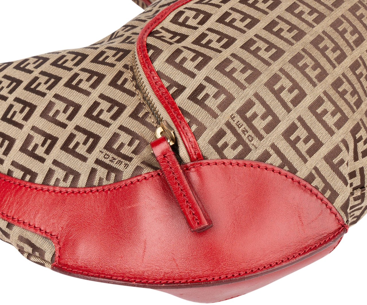 Fendi Fendi FF Monogram Zucca Handbag Bruin