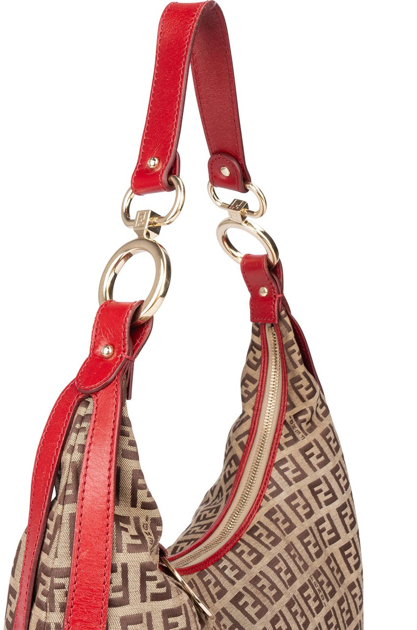 Fendi Fendi FF Monogram Zucca Handbag Bruin