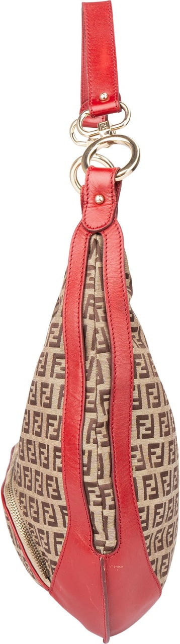 Fendi Fendi FF Monogram Zucca Handbag Bruin