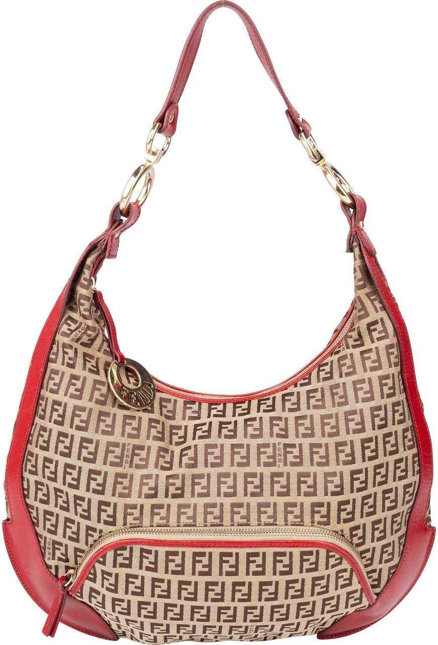 Fendi Fendi FF Monogram Zucca Handbag Bruin