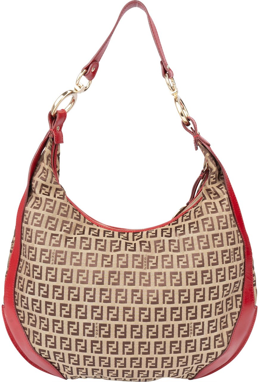 Fendi Fendi FF Monogram Zucca Handbag Bruin