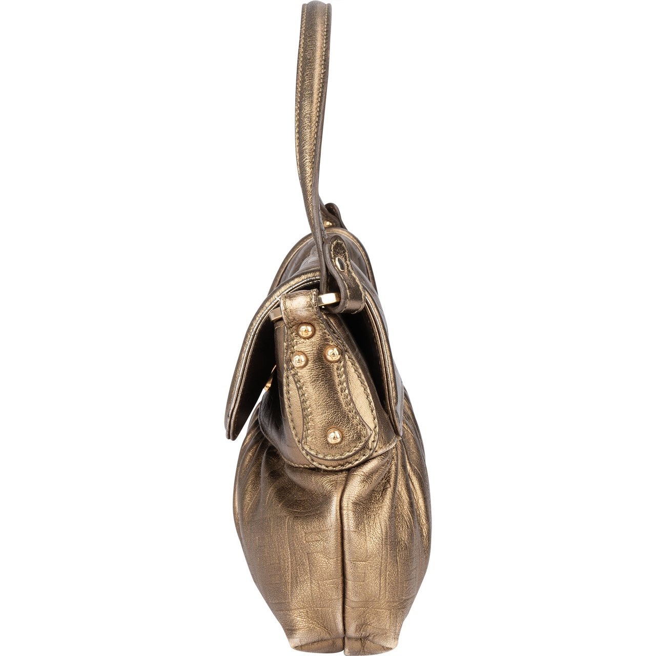 Fendi Fendi Golden Leather Zucca Chef Handbag Divers