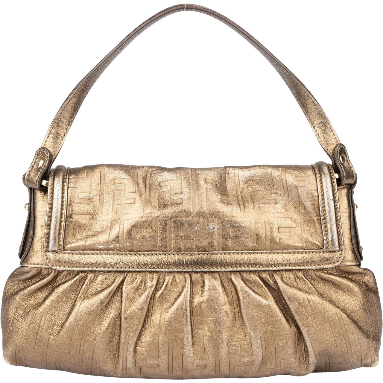 Fendi Fendi Golden Leather Zucca Chef Handbag Divers
