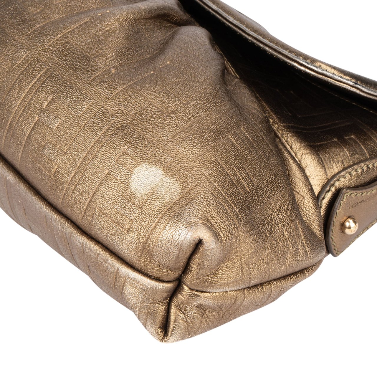 Fendi Fendi Golden Leather Zucca Chef Handbag Divers