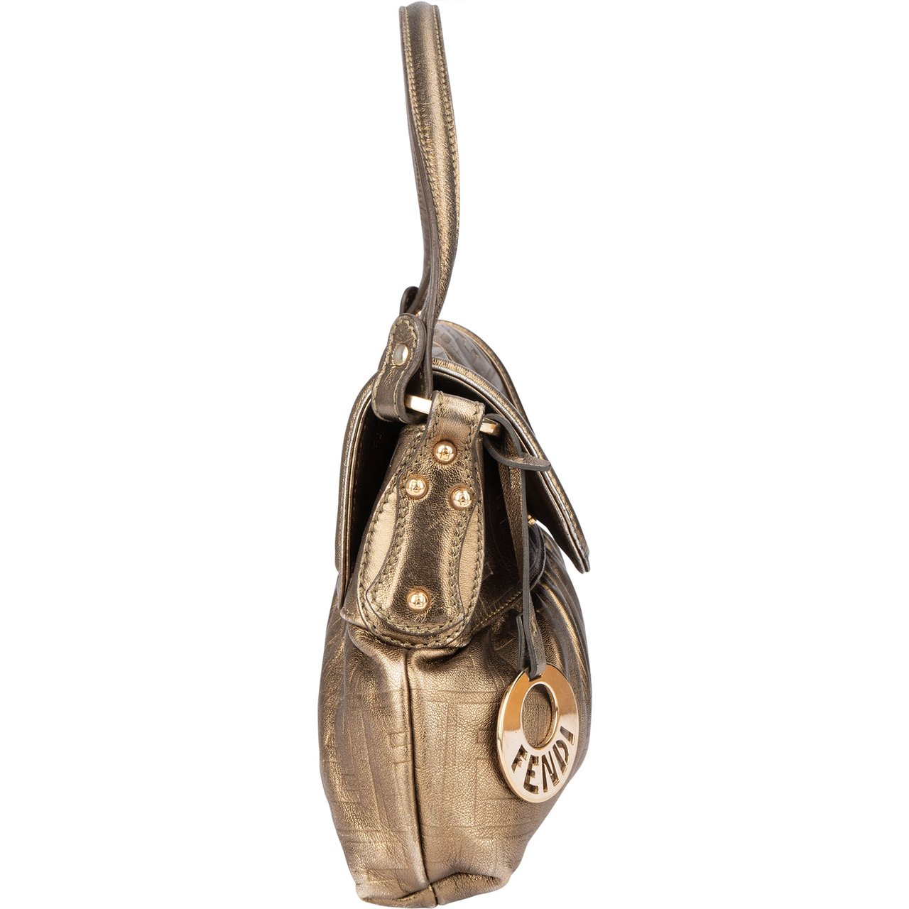 Fendi Fendi Golden Leather Zucca Chef Handbag Divers