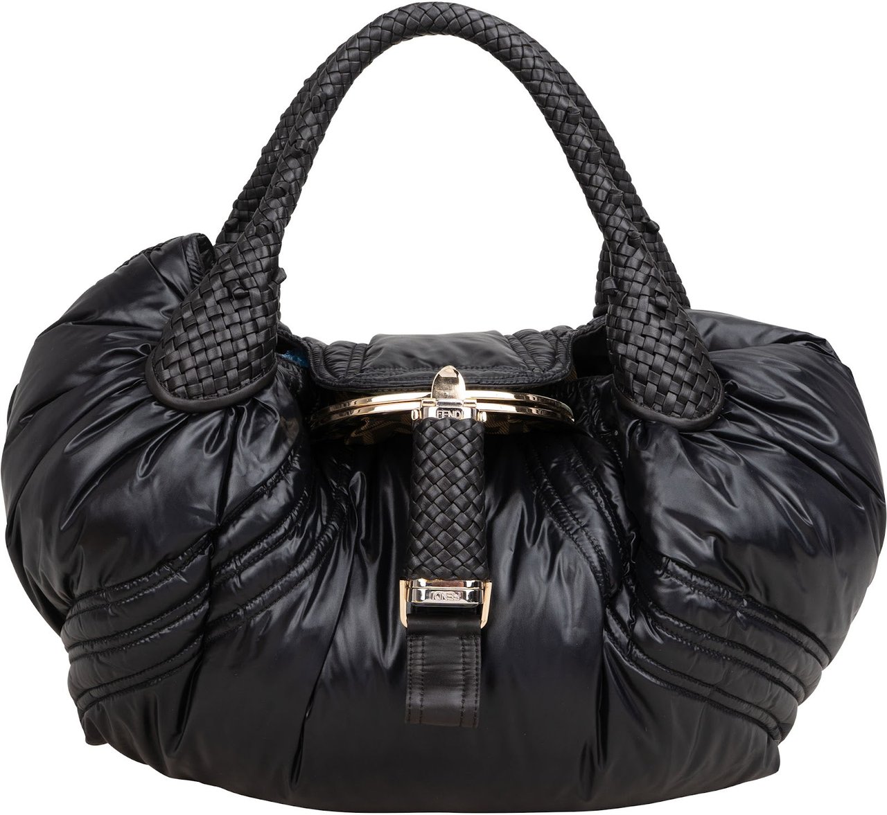 Fendi x Moncler Nylon Spy Hobo Handbag Zwart