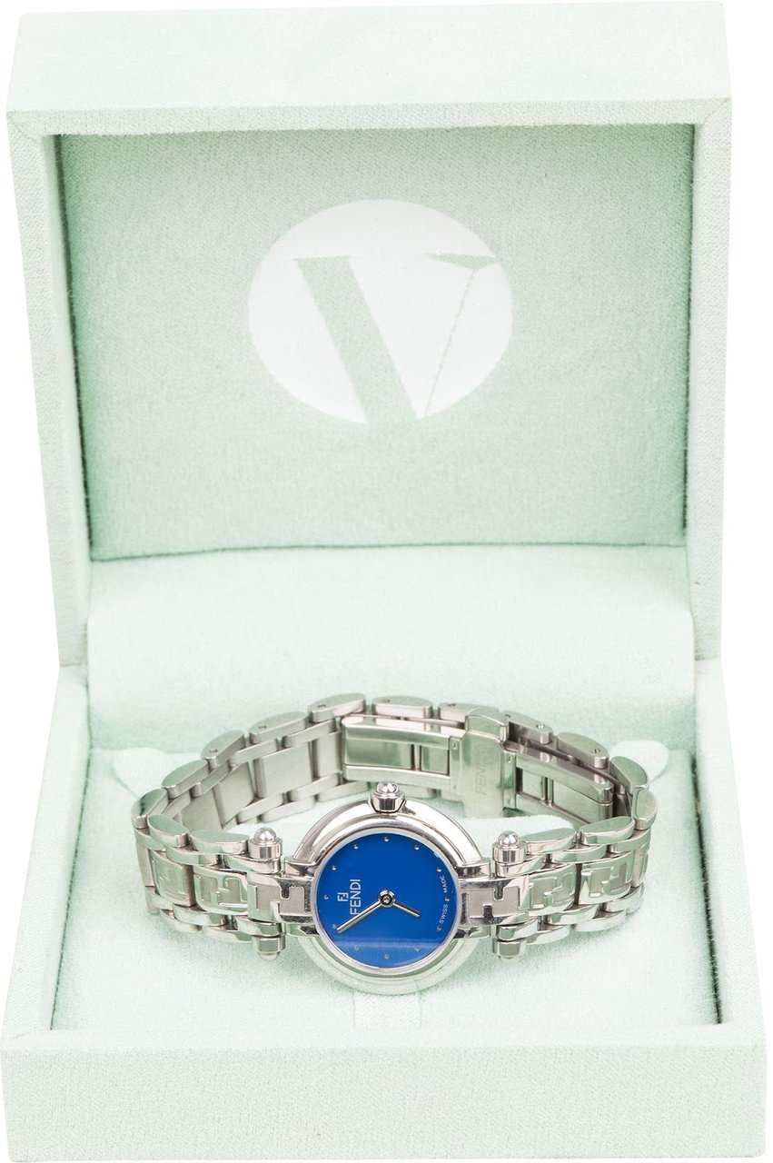 Fendi Silver Tone Zucca 750L Bracelet Women Watch Divers