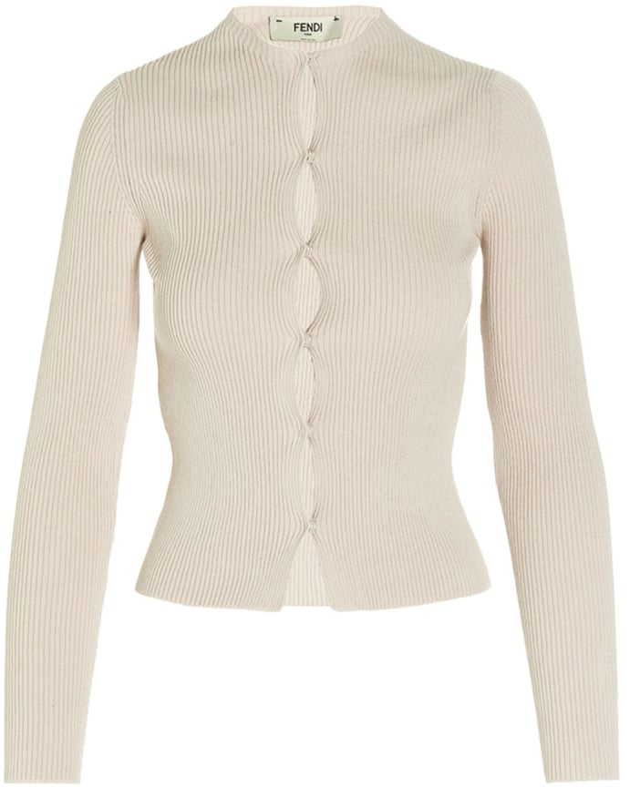 Fendi COTTON CARDIGAN Beige