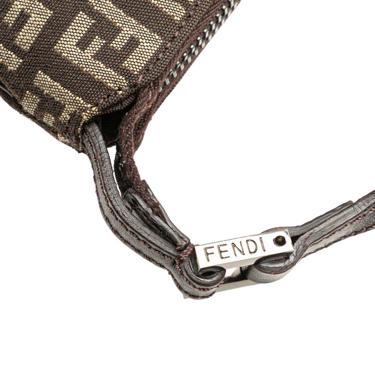 Fendi Zucchino Canvas Crossbody Bruin