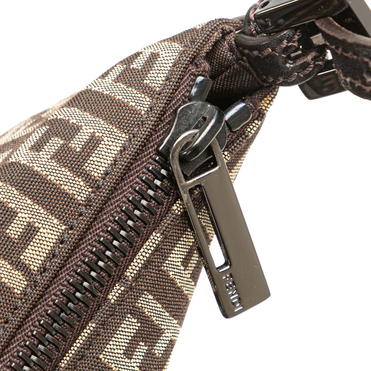 Fendi Zucchino Canvas Crossbody Bruin