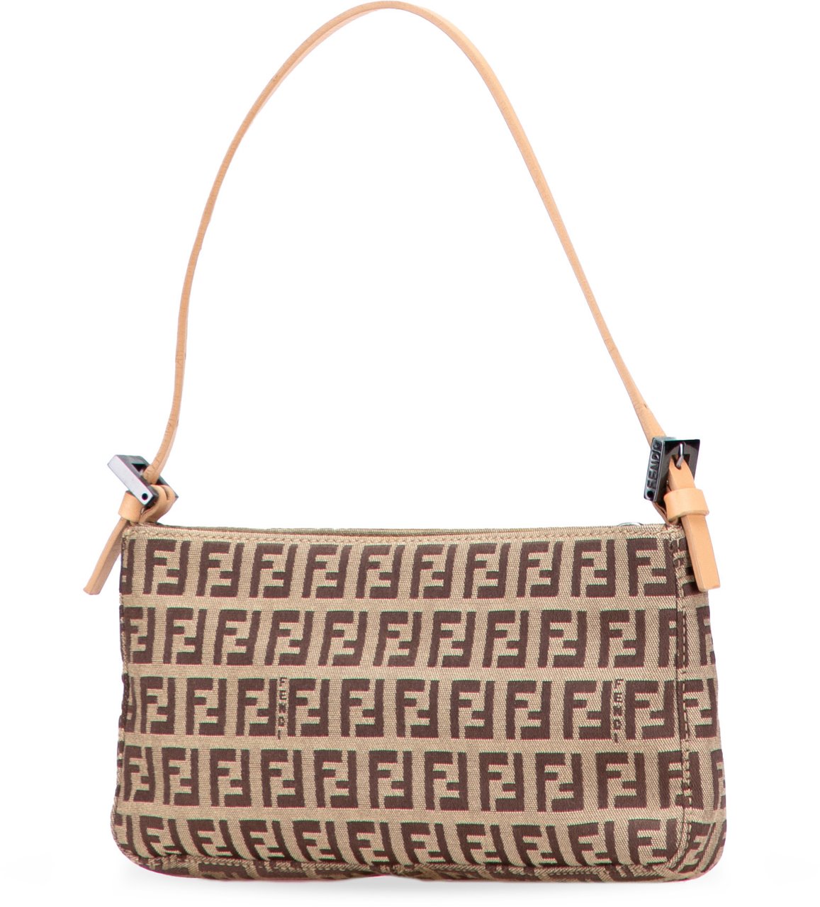 Fendi Zucchino Canvas Pochette Bruin