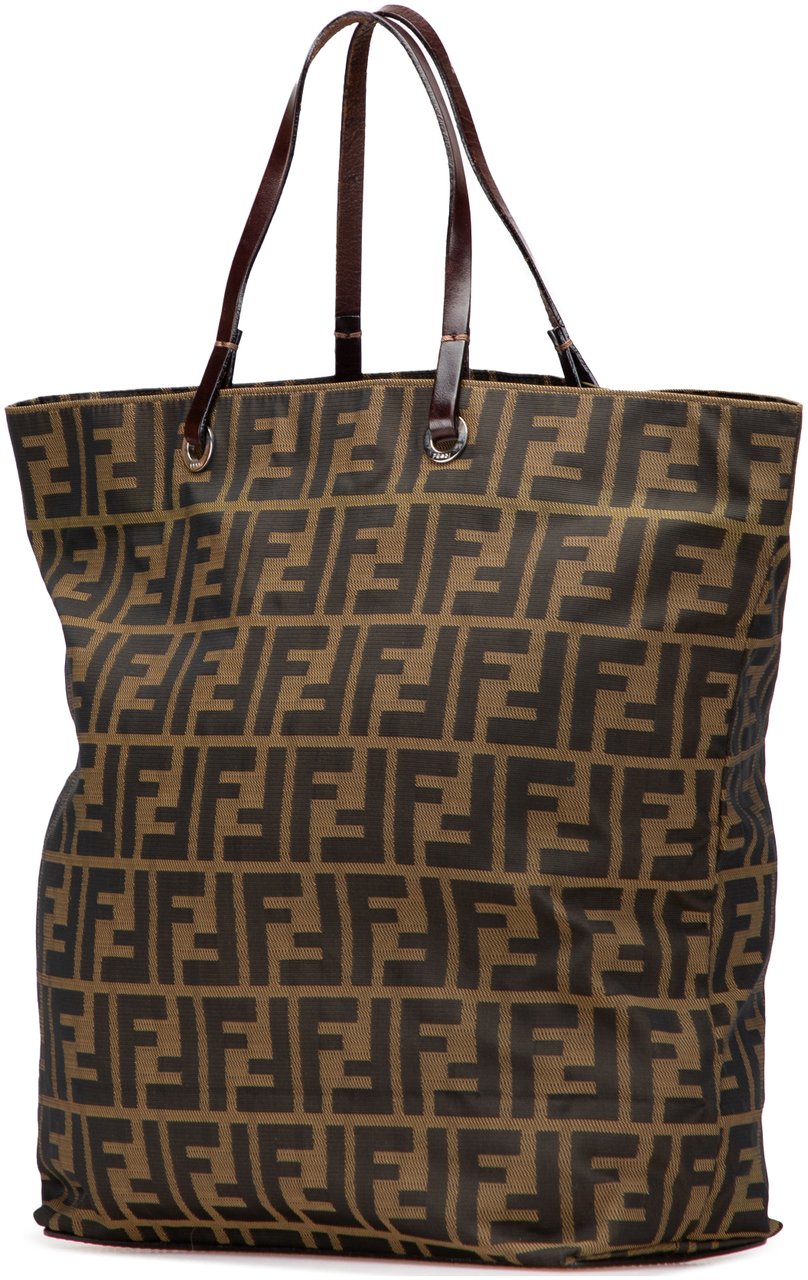 Fendi Zucca Canvas Tote Bruin