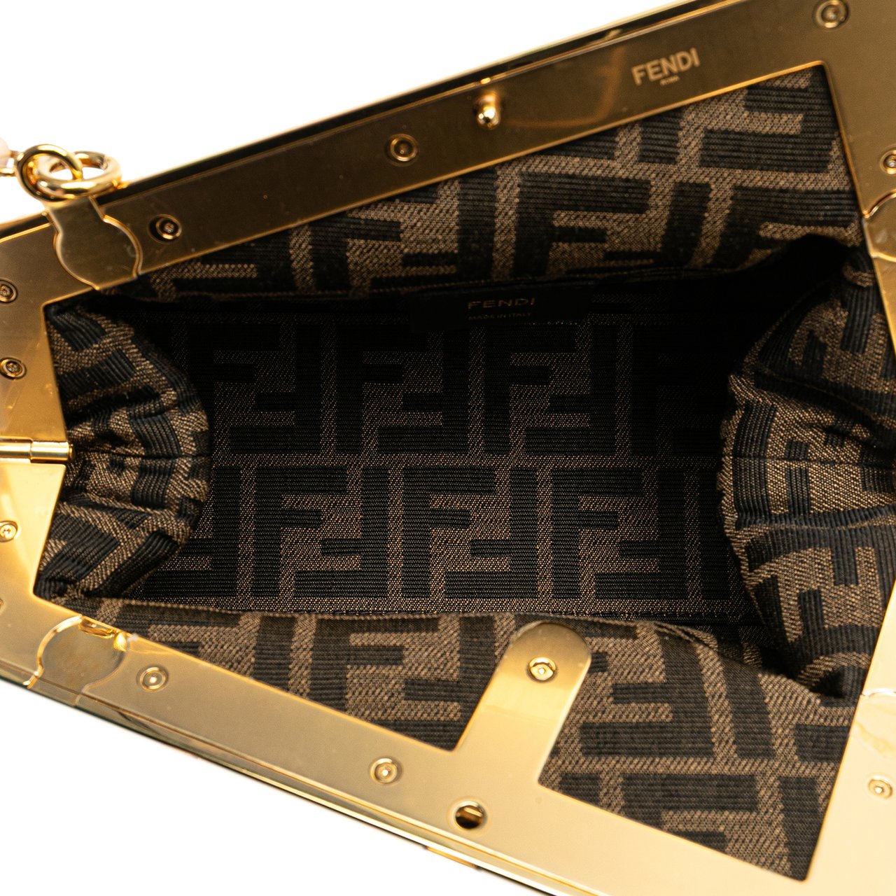 Fendi Small Nappa Fendi First Crossbody Bruin
