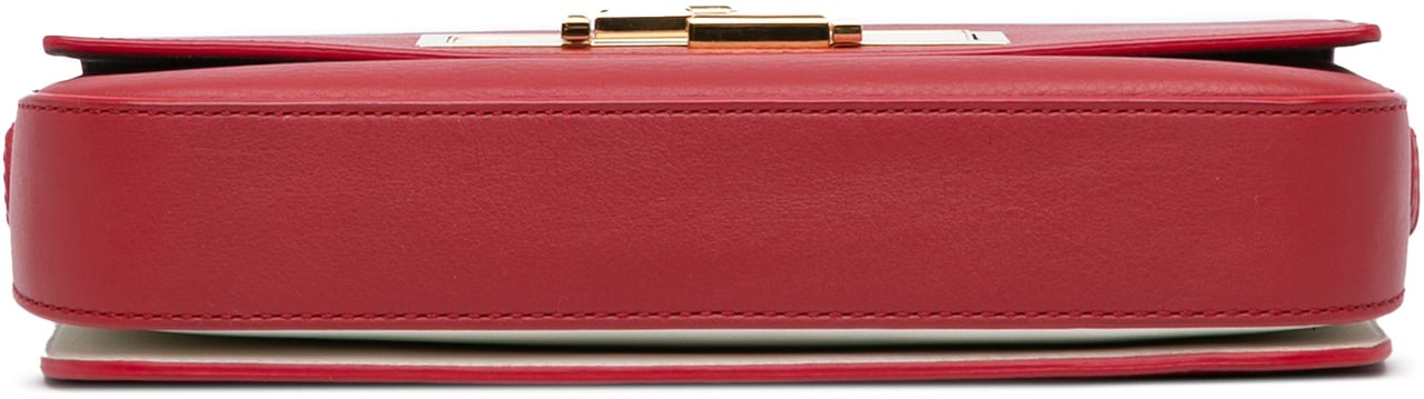 Fendi Leather 3Baguette Shoulder Bag Rood