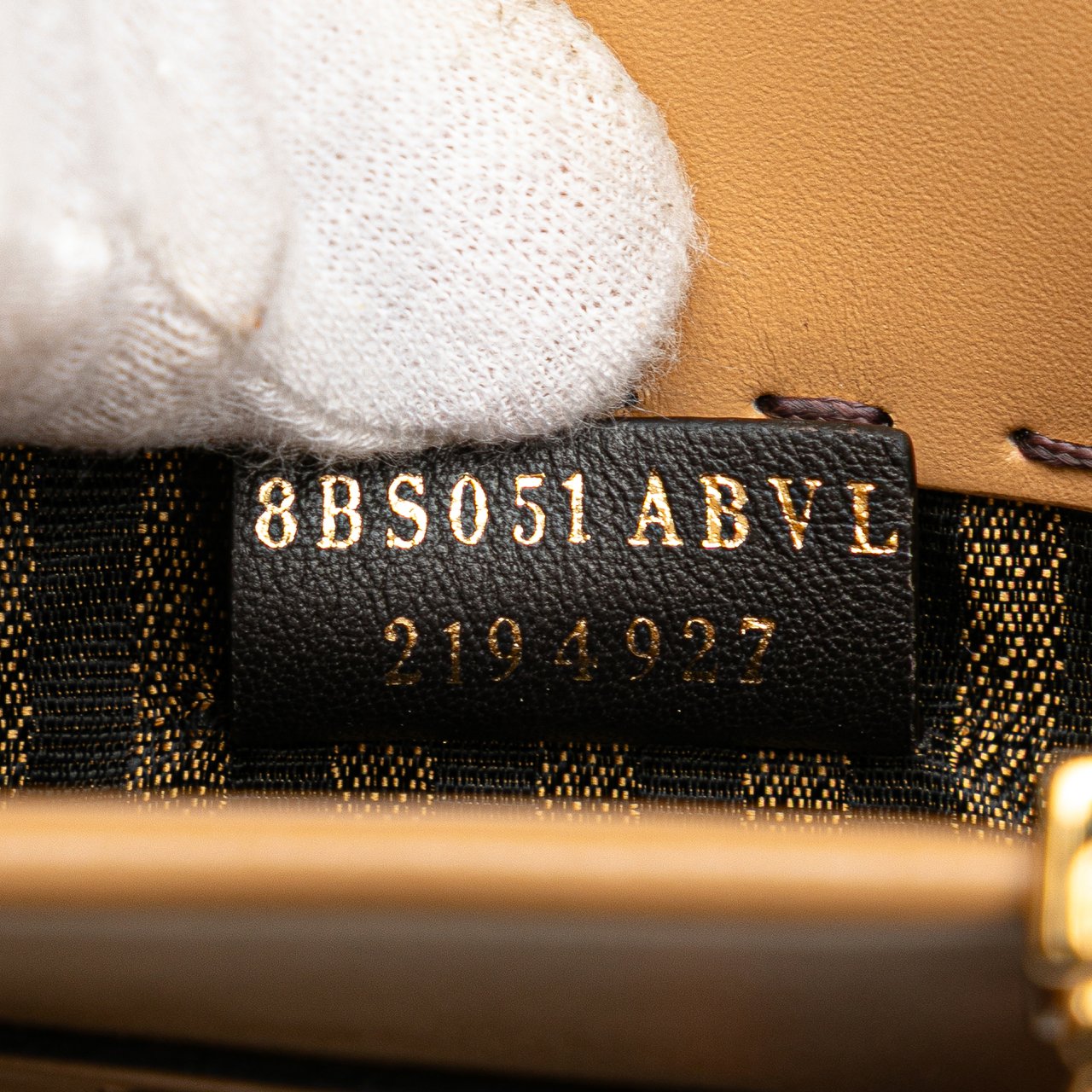 Fendi Mini Leather Sunshine Shopper Tote Bruin