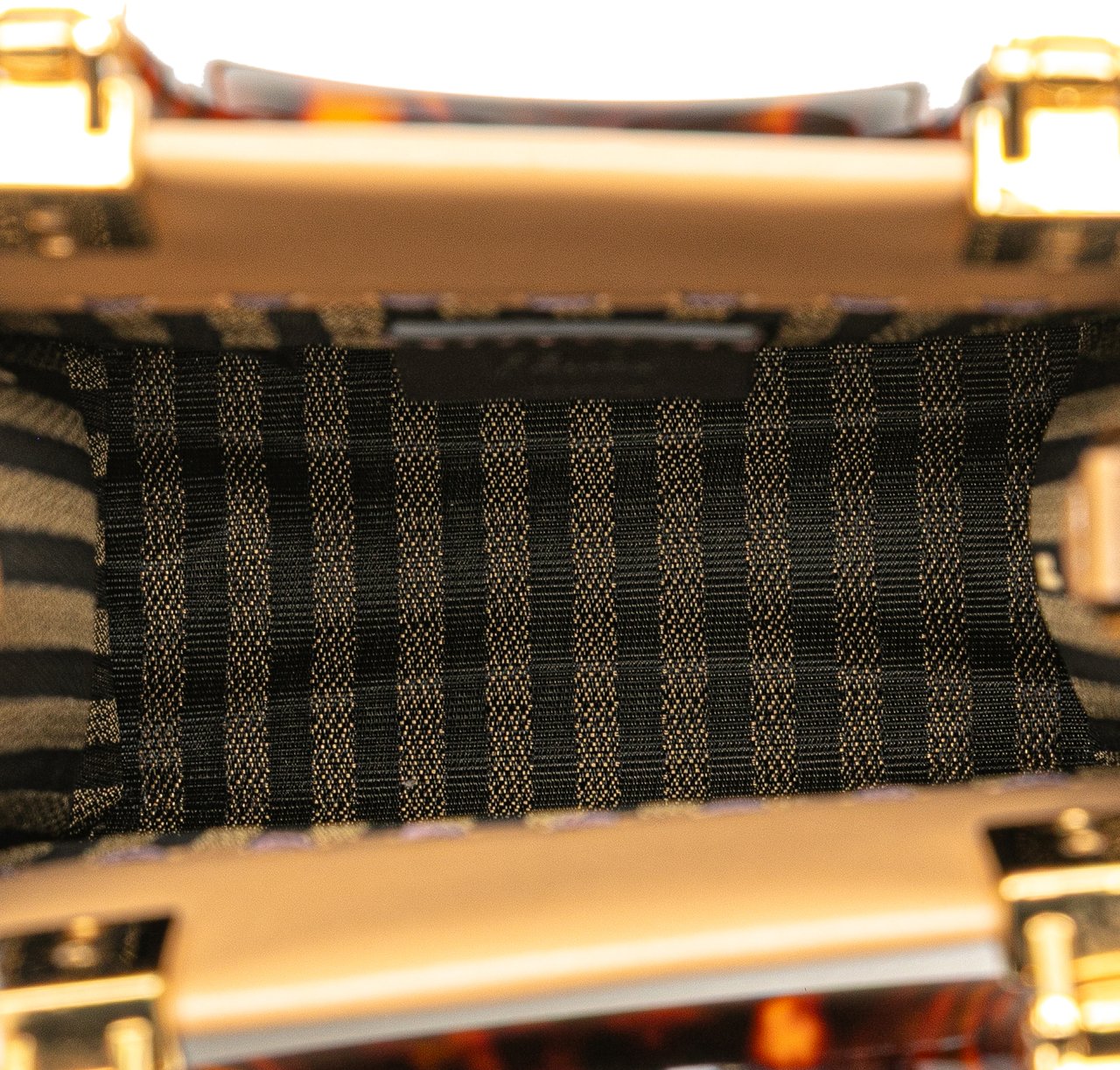 Fendi Mini Leather Sunshine Shopper Tote Bruin