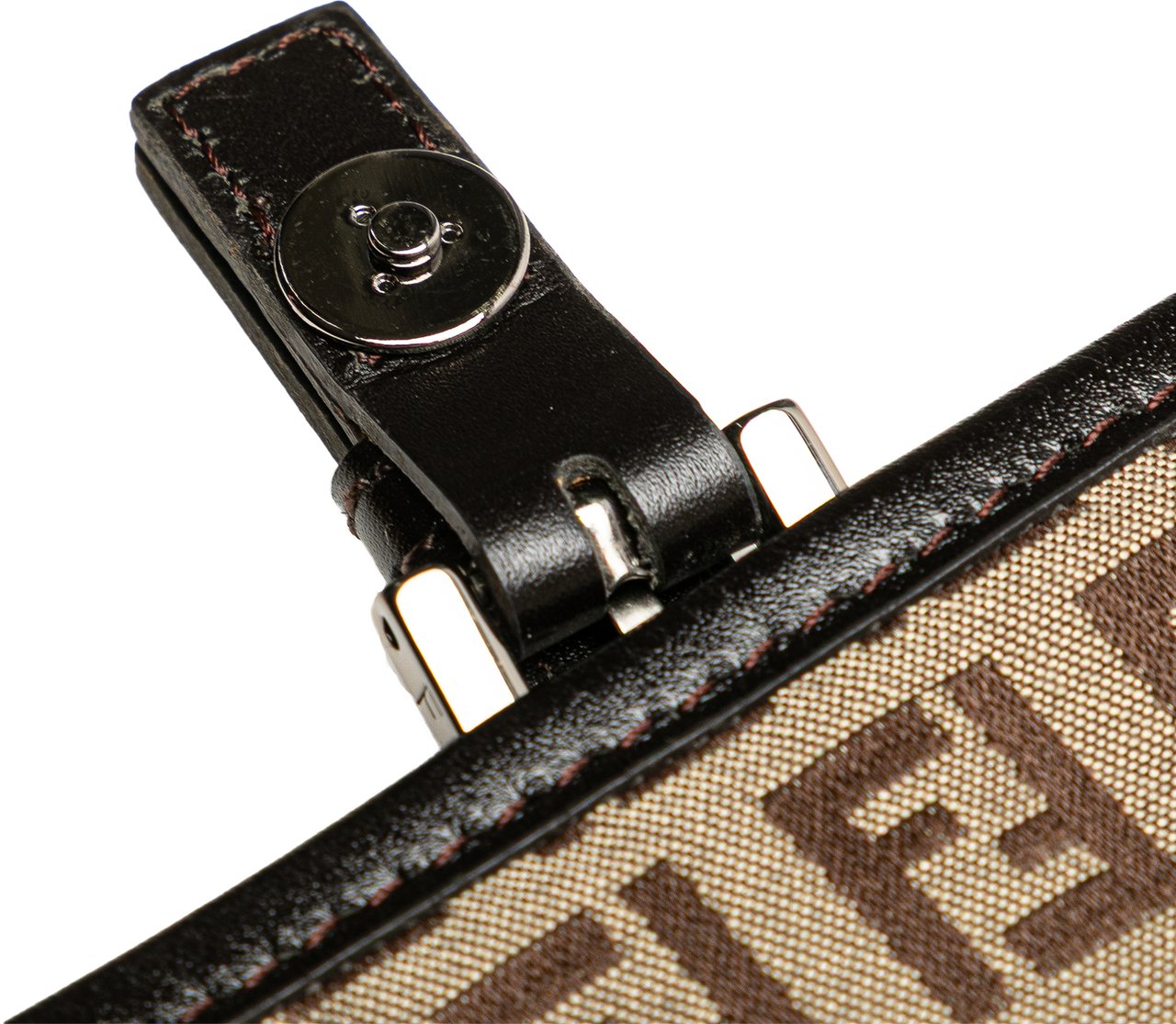 Fendi Zucchino Canvas Crossbody Bruin