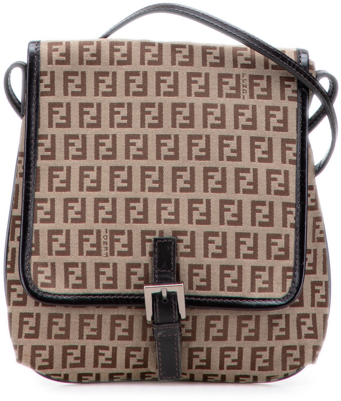 Fendi Zucchino Canvas Crossbody Bruin