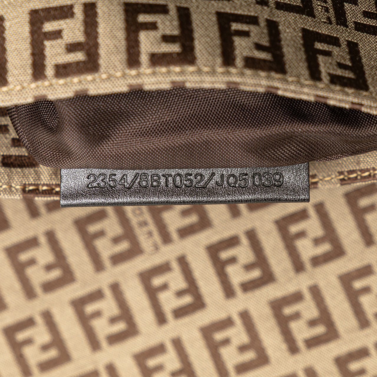 Fendi Zucchino Canvas Crossbody Bruin