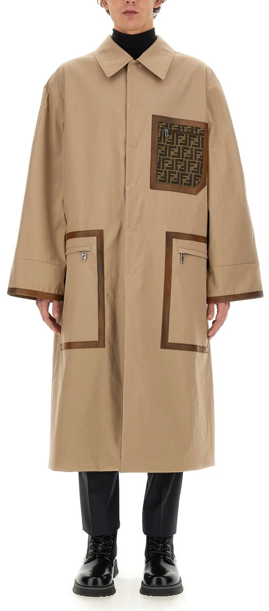 Fendi FABRIC TRENCH COAT Beige