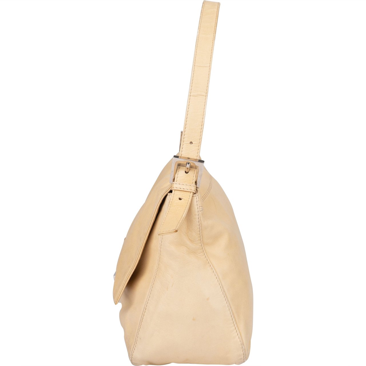 Fendi Fendi Beige Leather Baguette Mamma Handbag Beige