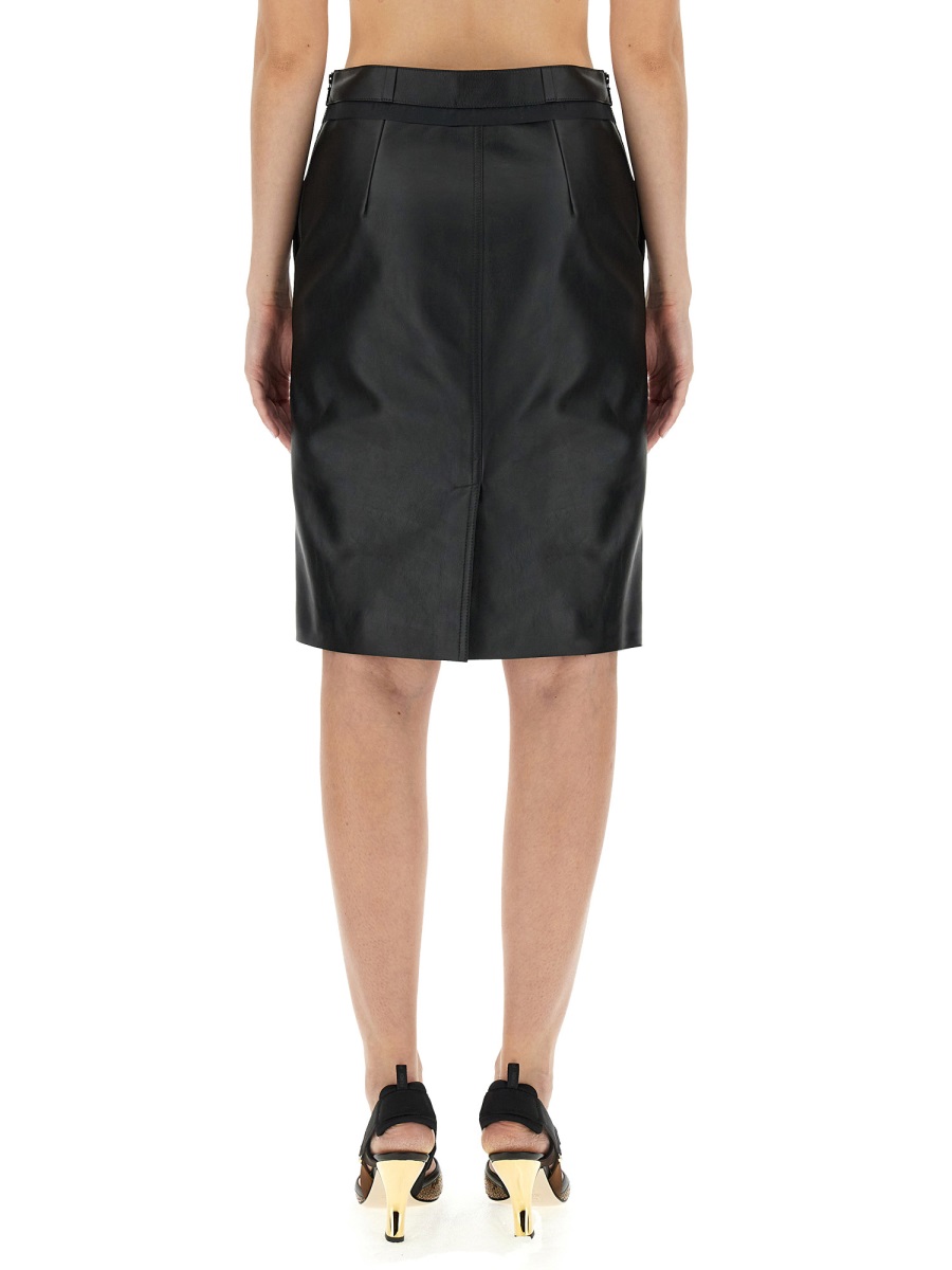 Fendi LEATHER SKIRT Zwart