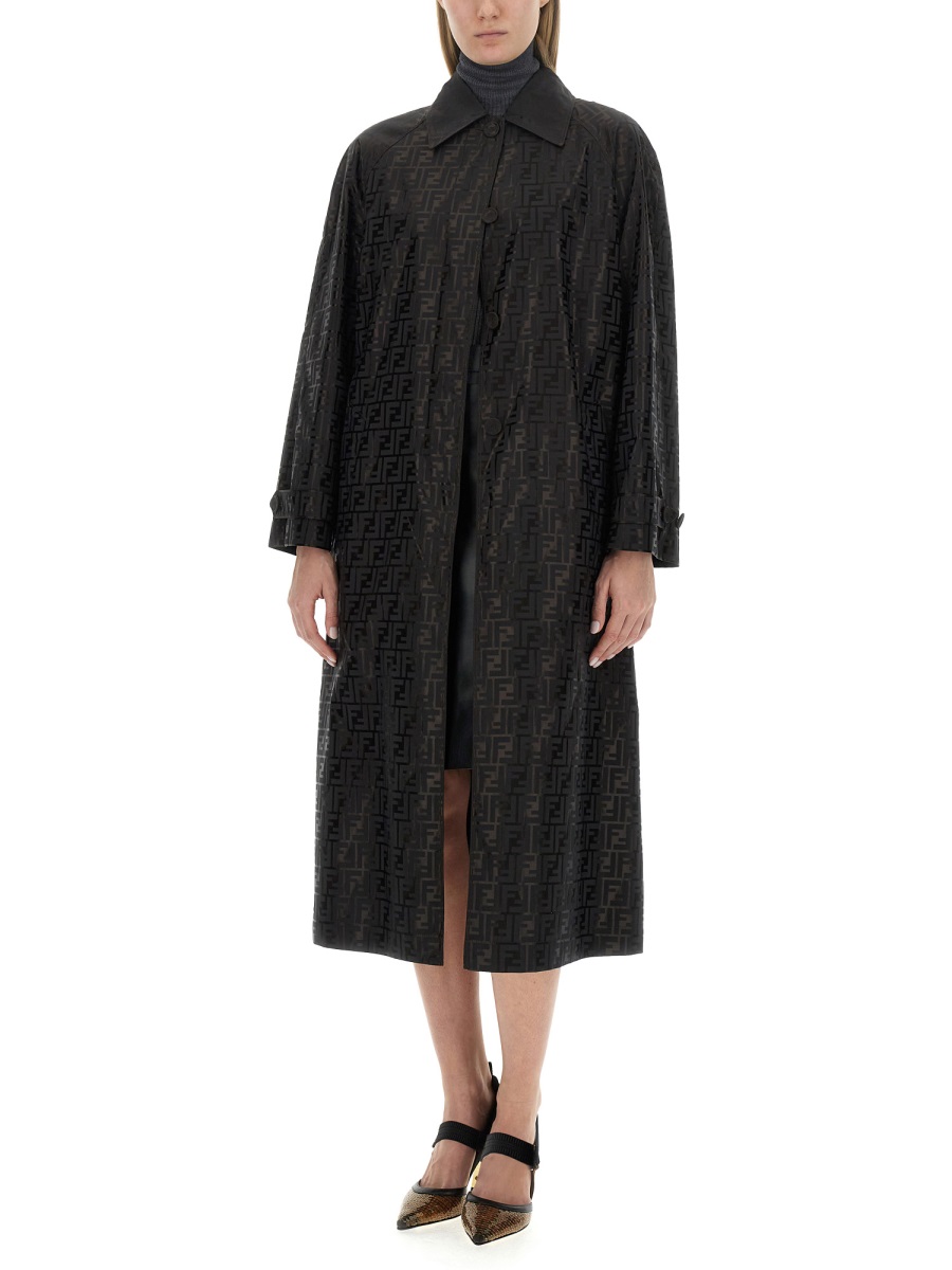 Fendi LEATHER SKIRT Zwart