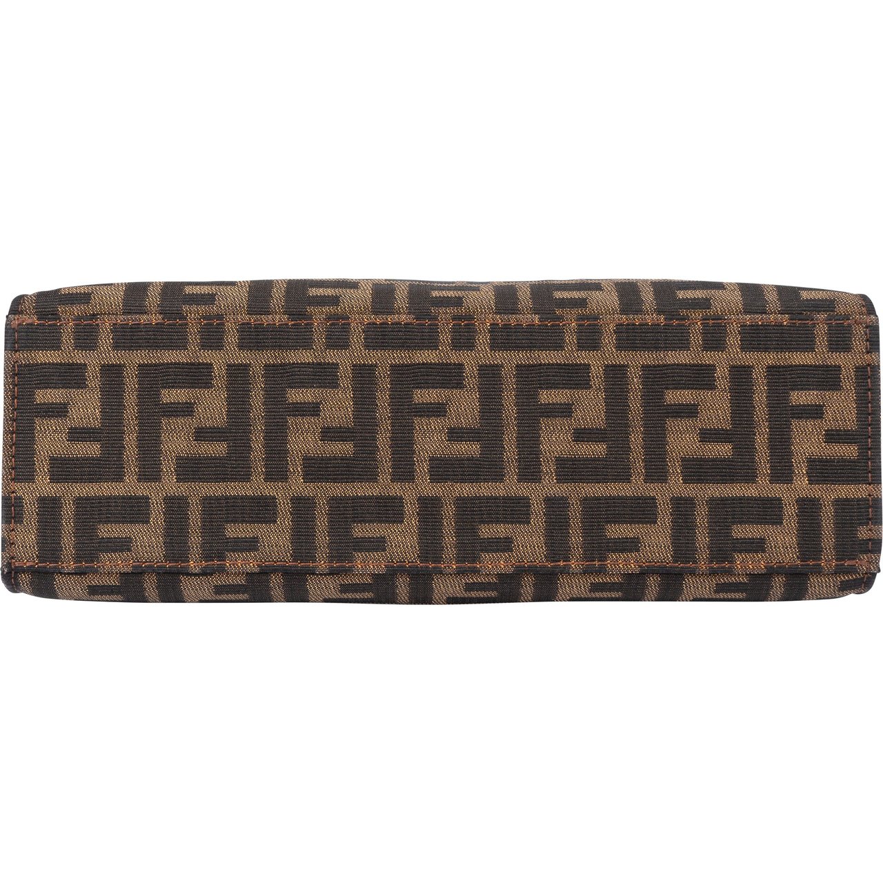 Fendi Fendi FF Monogram Baguette Buckle Shoulder Bag Bruin