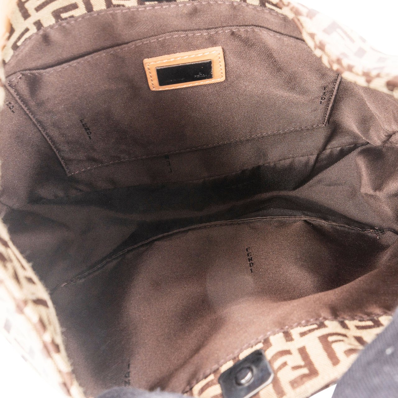 Fendi Fendi FF Monogram Zucca Shoulder Bag Bruin