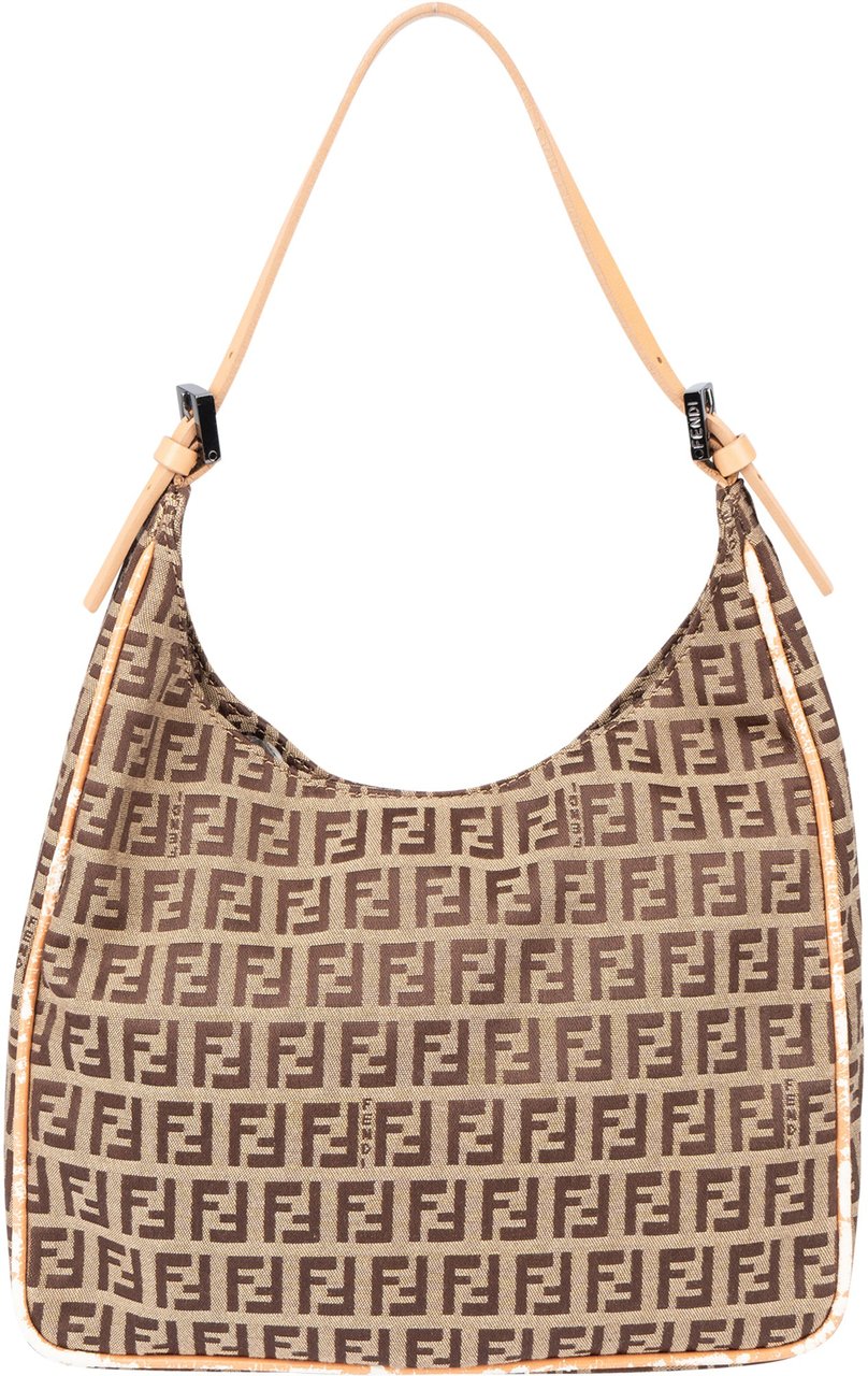 Fendi Fendi FF Monogram Zucca Shoulder Bag Bruin