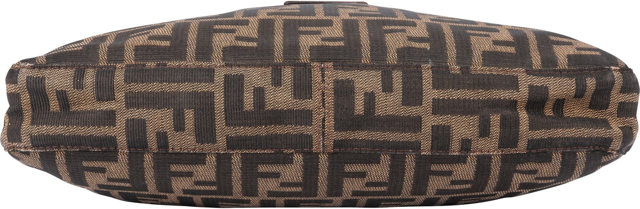 Fendi Fendi FF Monogram Baguette Buckle Shoulder Bag Bruin