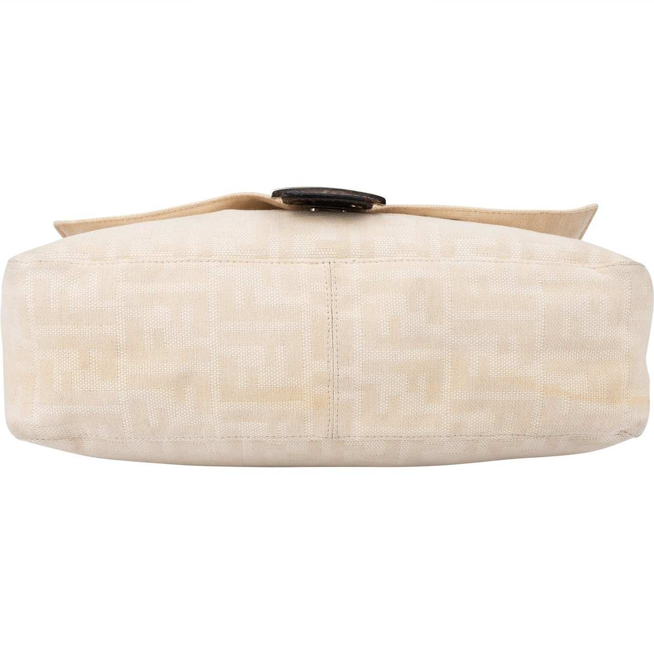 Fendi Fendi FF Monogram Baguette Buckle Handbag Beige