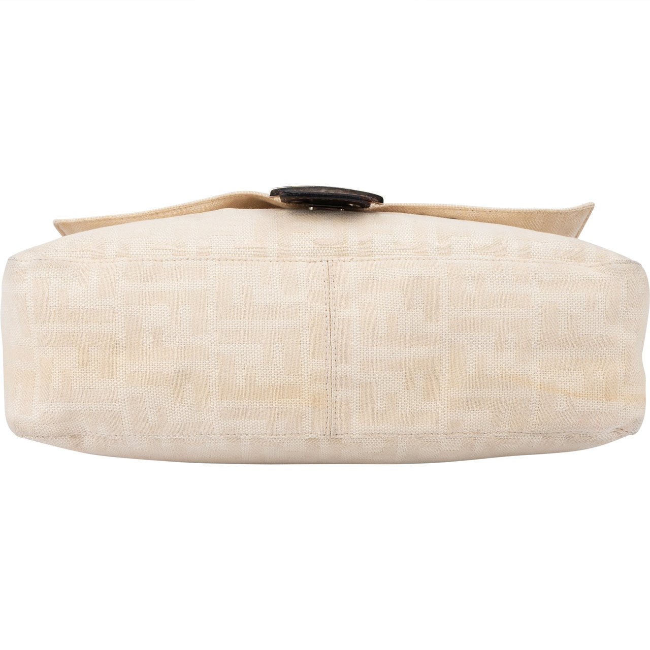 Fendi FF Monogram Baguette Buckle Handbag Beige