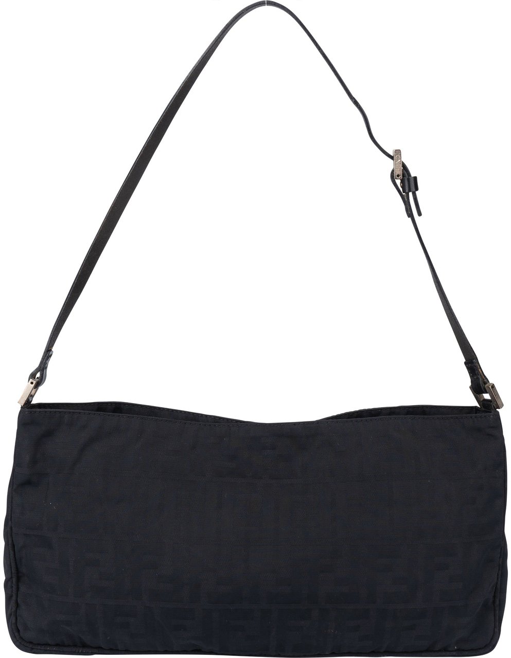 Fendi Fendi FF Monogram Zucca Shoulder Bag Zwart