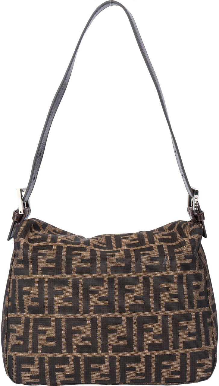 Fendi Fendi FF Monogram Baguette Buckle Handbag Bruin