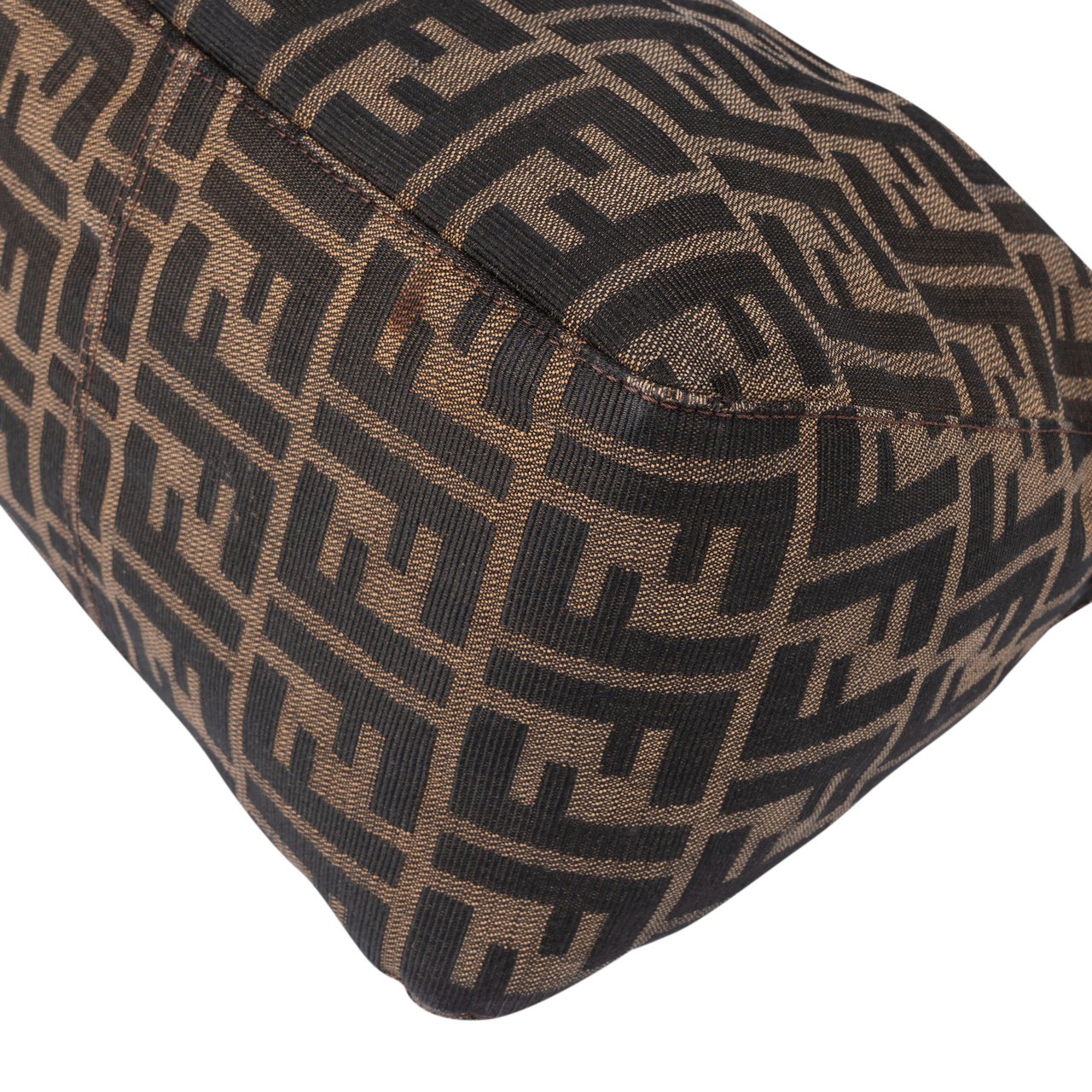 Fendi Fendi FF Monogram Baguette Buckle Handbag Bruin