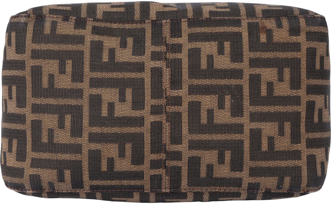 Fendi Fendi FF Monogram Baguette Buckle Handbag Bruin