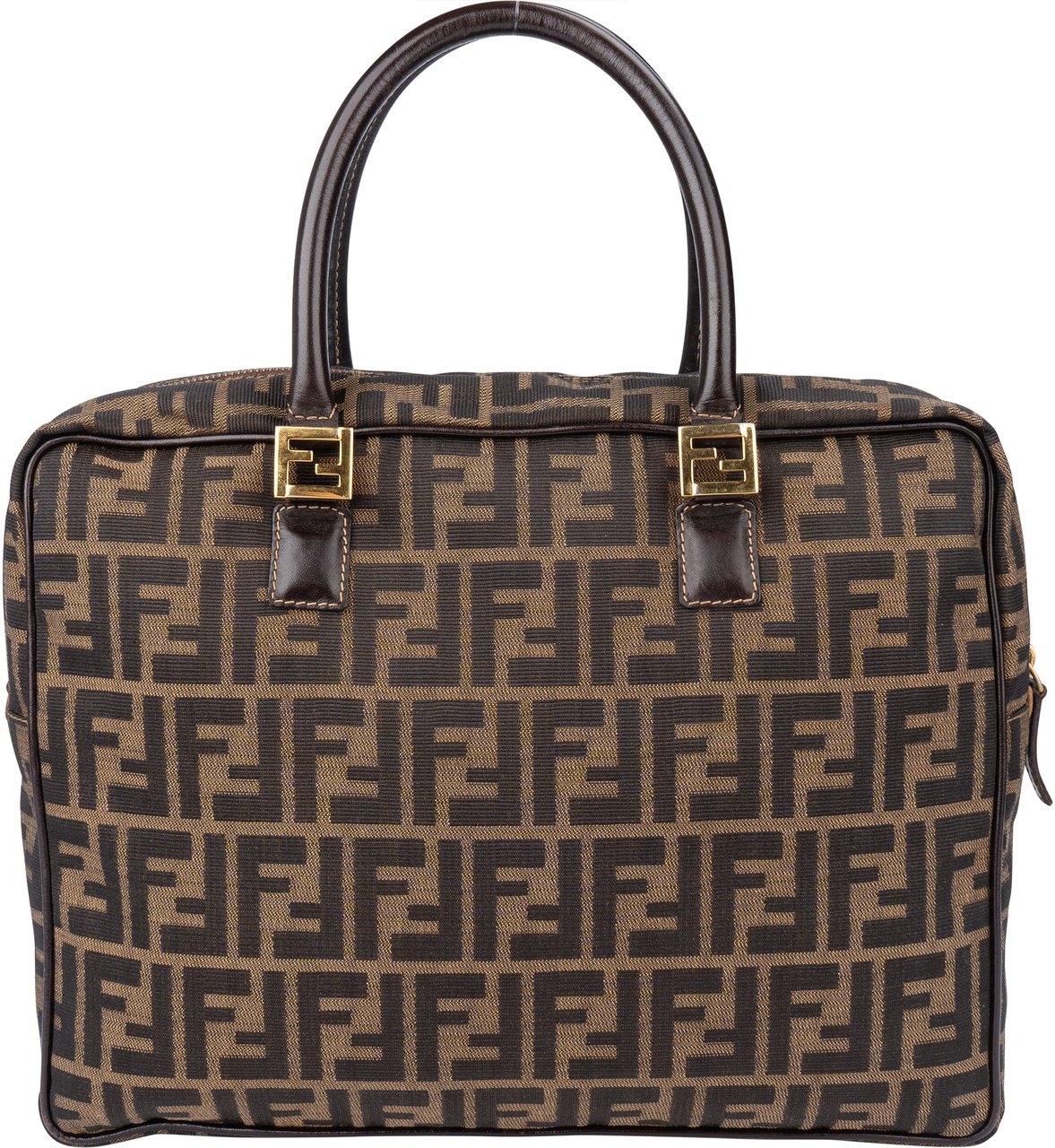 Fendi Fendi FF Monogram Handbag Bruin