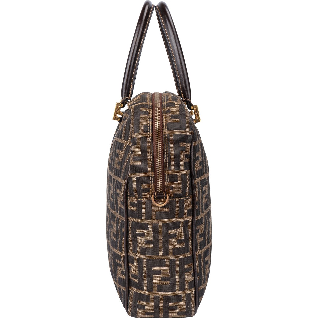 Fendi Fendi FF Monogram Handbag Bruin