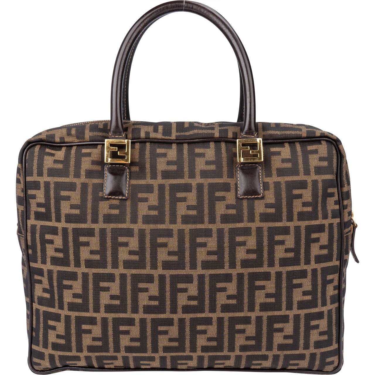 Fendi Fendi FF Monogram Handbag Bruin
