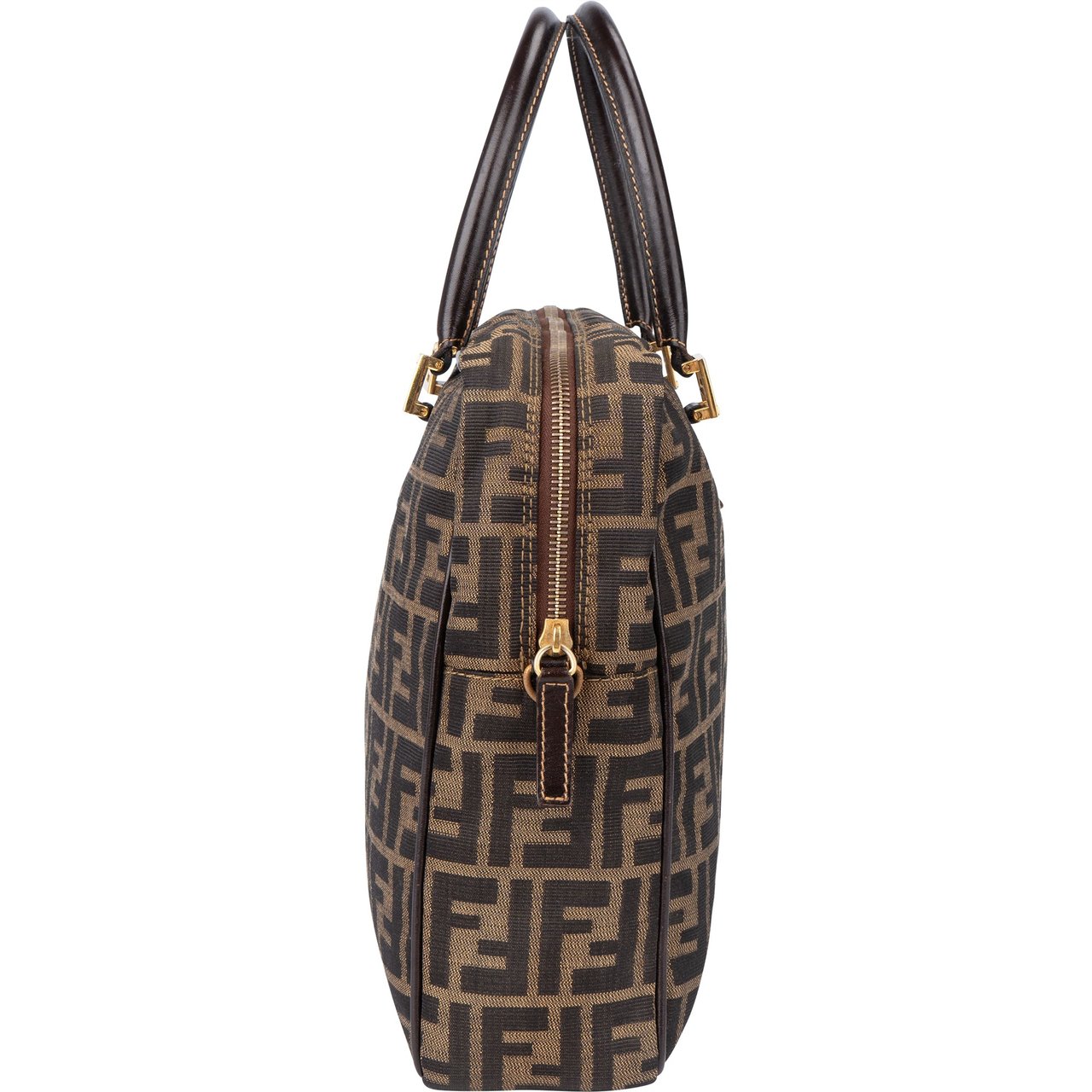 Fendi Fendi FF Monogram Handbag Bruin