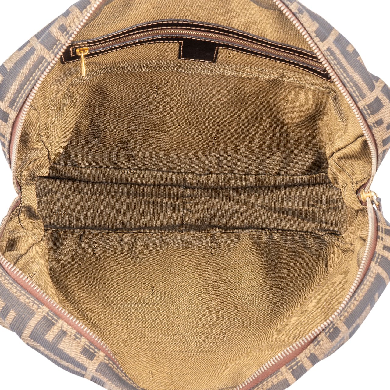 Fendi Fendi FF Monogram Handbag Bruin
