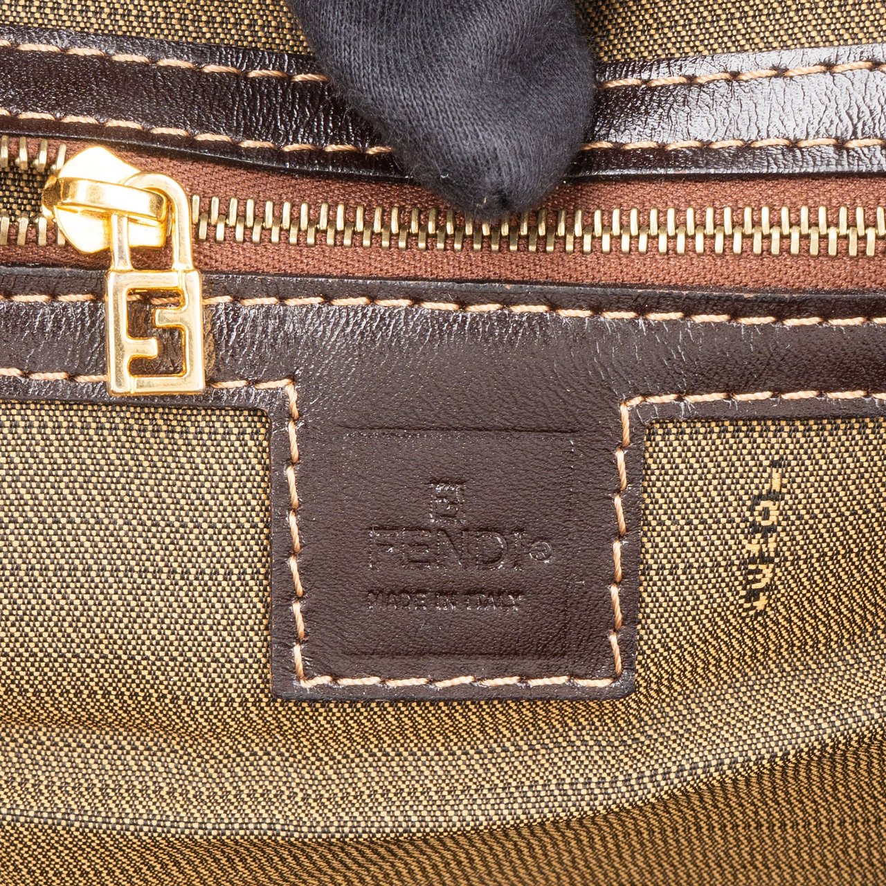 Fendi Fendi FF Monogram Handbag Bruin