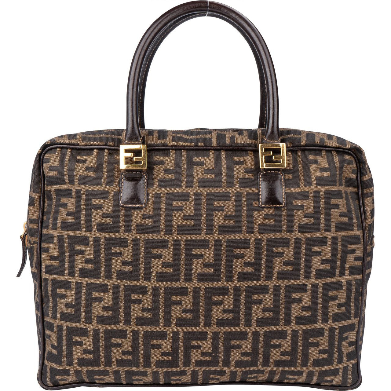 Fendi Fendi FF Monogram Handbag Bruin