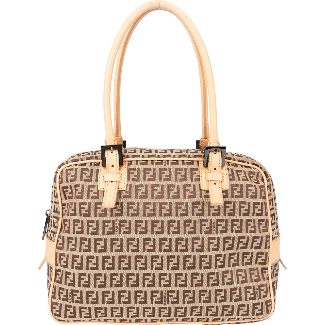Fendi Fendi FF Monogram Zucca Handbag Bruin