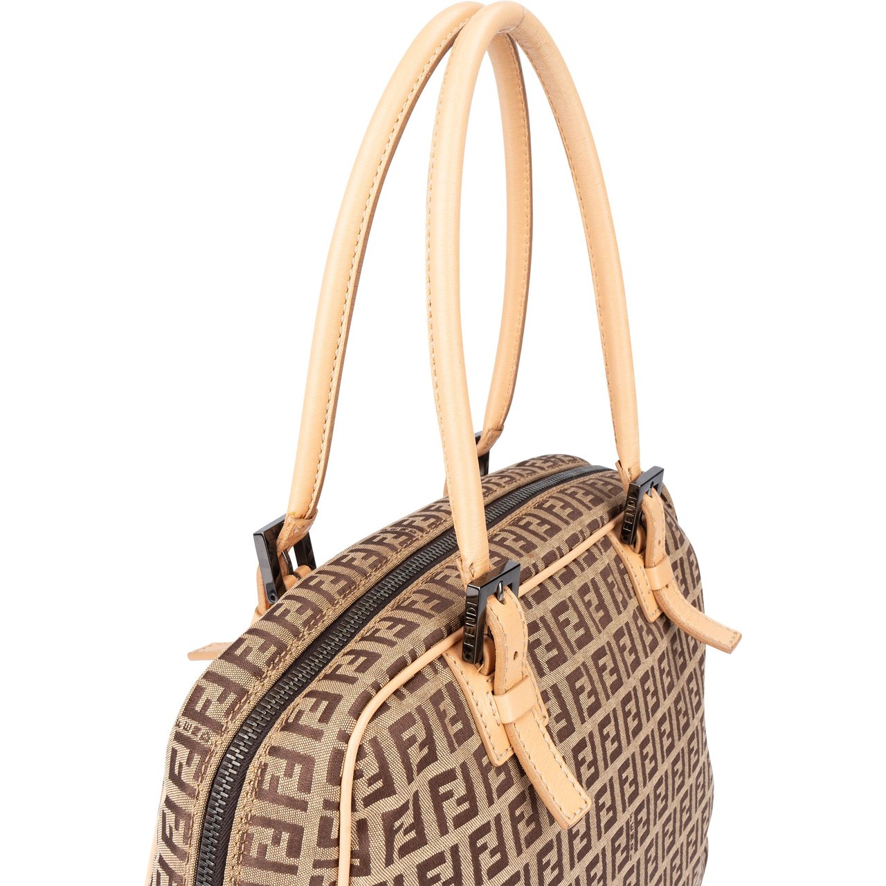 Fendi Fendi FF Monogram Zucca Handbag Bruin