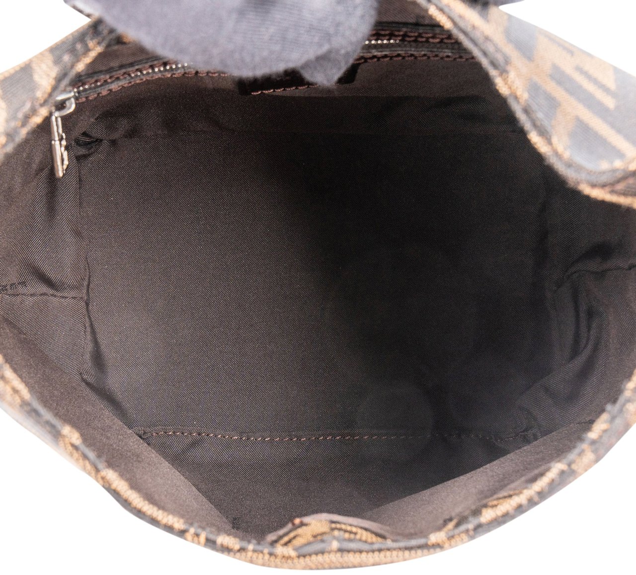 Fendi Fendi FF Monogram Baguette Shoulder Bag Bruin