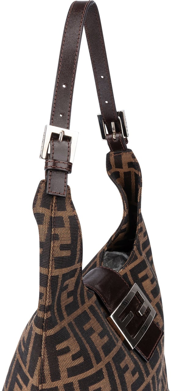 Fendi Fendi FF Monogram Baguette Shoulder Bag Bruin