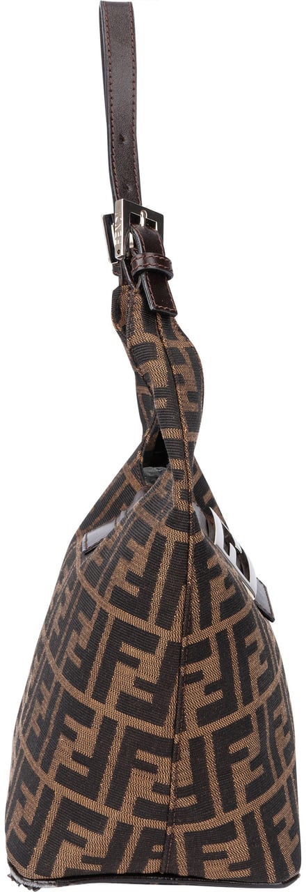 Fendi Fendi FF Monogram Baguette Shoulder Bag Bruin