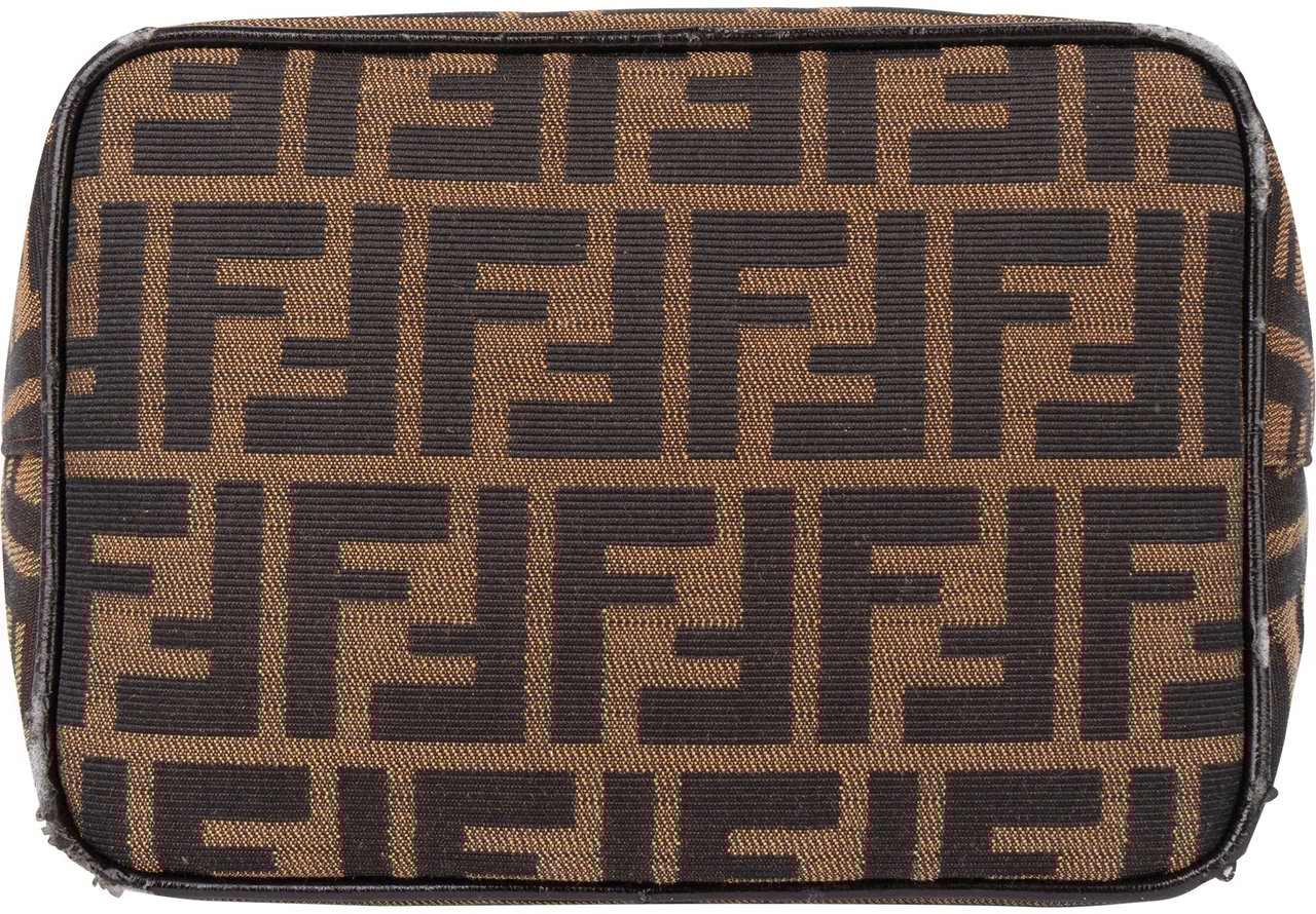 Fendi Fendi FF Monogram Baguette Shoulder Bag Bruin